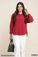 Tendenza Versatile Red Buttoned Shirt