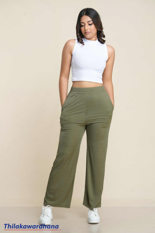 Akasi Textured High Waist Pant