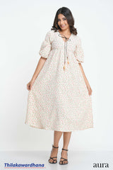 Aura Delicate Puff Sleeve Dress