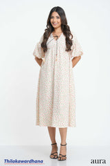 Aura Delicate Puff Sleeve Dress