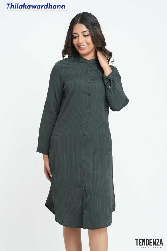 Tendenza Long Sleeve Shirt Dress