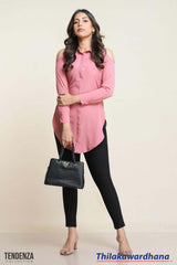 Tendenza Long Sleeve Cut Out Detailed Top