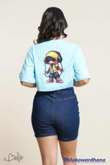 Bella Printed Crop Tee