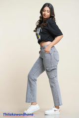 Classic Grey Relaxed Fit Cargo Jean