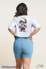 Bella Printed Crop Tee