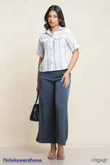 Engage Striped Pocket Detailed Top