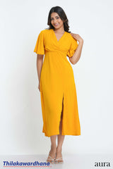 Aura Flared Sleeve Elegance Maxi Dress