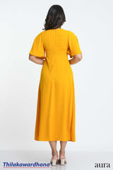 Aura Flared Sleeve Elegance Maxi Dress