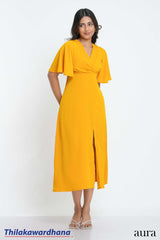 Aura Flared Sleeve Elegance Maxi Dress