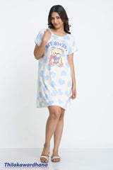 Printed Night Dress - Free Size