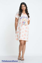 Printed Night Dress - Free Size
