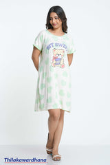 Printed Night Dress - Free Size