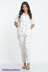 Bella Printed 3pcs Night Dress Kit - Free Size