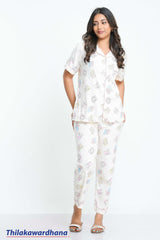 Bella Printed 3pcs Night Dress Kit - Free Size