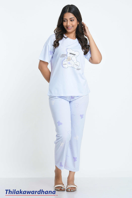 Bella Printed 2pcs Night Dress Kit