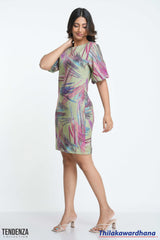 Tendenza Puff Sleeve Bodycon Dress