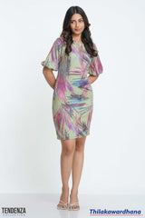 Tendenza Puff Sleeve Bodycon Dress