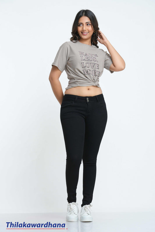 High Rise Black Jean