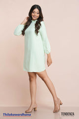 Tendenza Bishop Sleeve Baby Doll Mini Dress