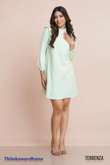 Tendenza Bishop Sleeve Baby Doll Mini Dress