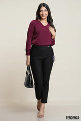 Mid Waist Trim Detailed WW Pant