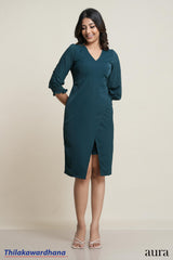 Aura V Neck Dress With Short