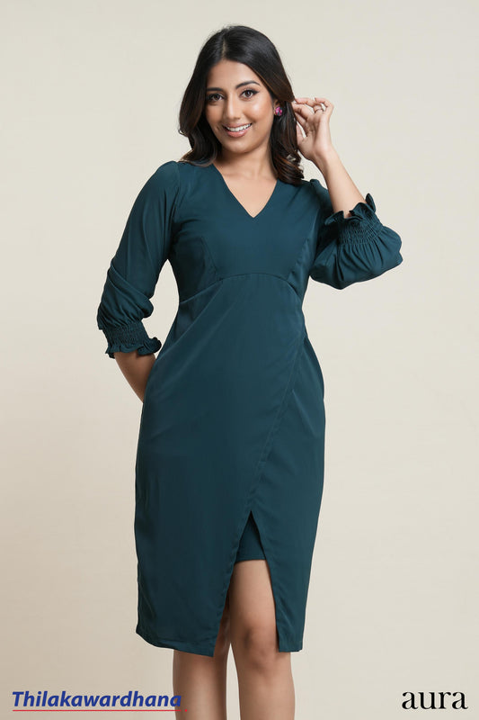 Aura V Neck Dress With Short