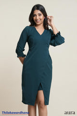Aura V Neck Dress With Short