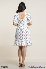 Tendenza Ditsy Floral Empire Fit & Flare Dress