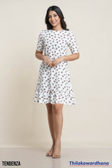 Tendenza Ditsy Floral Empire Fit & Flare Dress
