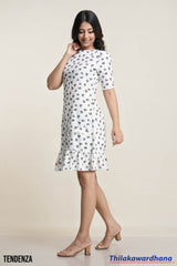 Tendenza Ditsy Floral Empire Fit & Flare Dress