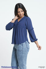 Engage V Neck Peplum Top