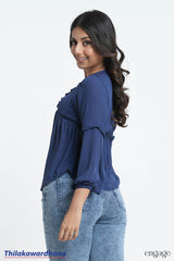 Engage V Neck Peplum Top