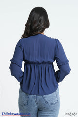 Engage V Neck Peplum Top