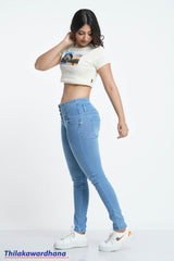 Light Washed High Waist Skinny Jean
