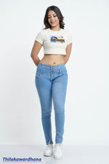 Light Washed High Waist Skinny Jean