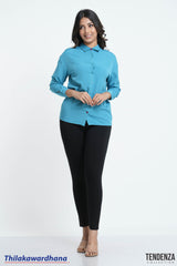 Tendenza Contrast Button Oversized Shirt