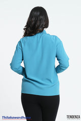 Tendenza Contrast Button Oversized Shirt