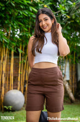 Tendenza Side Detailed Linen Short