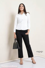 Engage Classic White Long Sleeve Top