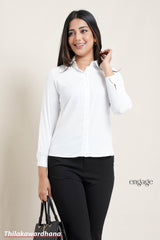 Engage Classic White Long Sleeve Top