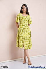 Tendenza Princess Line Printed Midi Dress