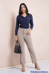 Akasi Mid Waist Tailored Pant