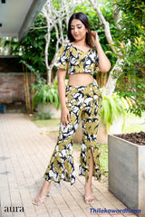 Aura Printed Slit Detailed Co-Ord Set