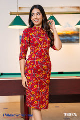 Tendenza Printed Midi Dress