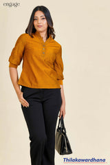 Engage Handloom 3/4 Sleeve Top
