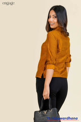 Engage Handloom 3/4 Sleeve Top