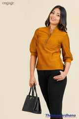 Engage Handloom 3/4 Sleeve Top