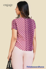 Engage Crimson Pixel Pop Top