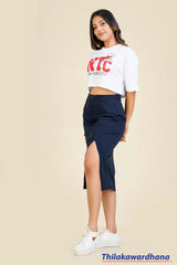 Akasi High Waist Chino Skirt